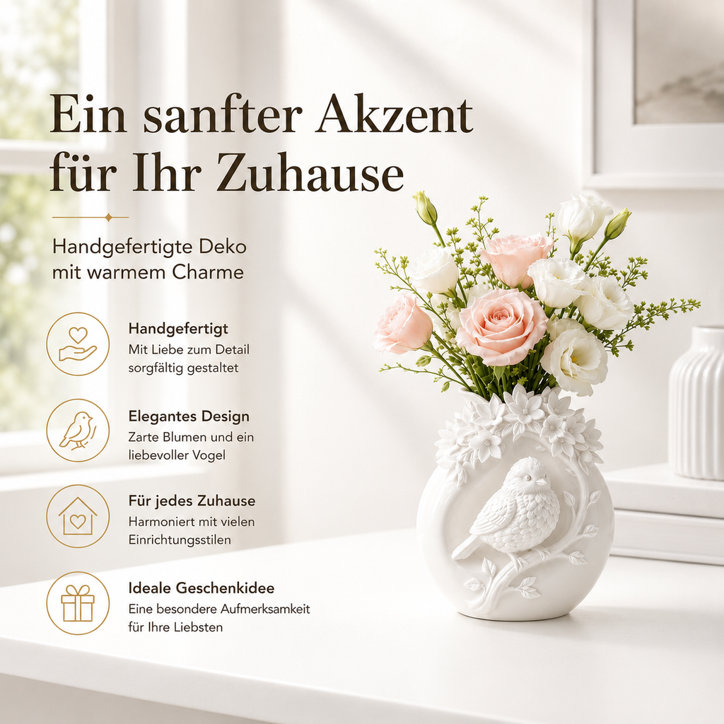 Silikonform Maggie Vogelvase – Gießform für Keraflott, Raysin, Gips & Beton | DIY Dekoform