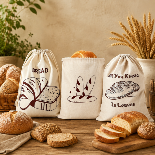 Brotbeutel aus Baumwolle | Nachhaltige Brotaufbewahrung | TraumStyle Deco