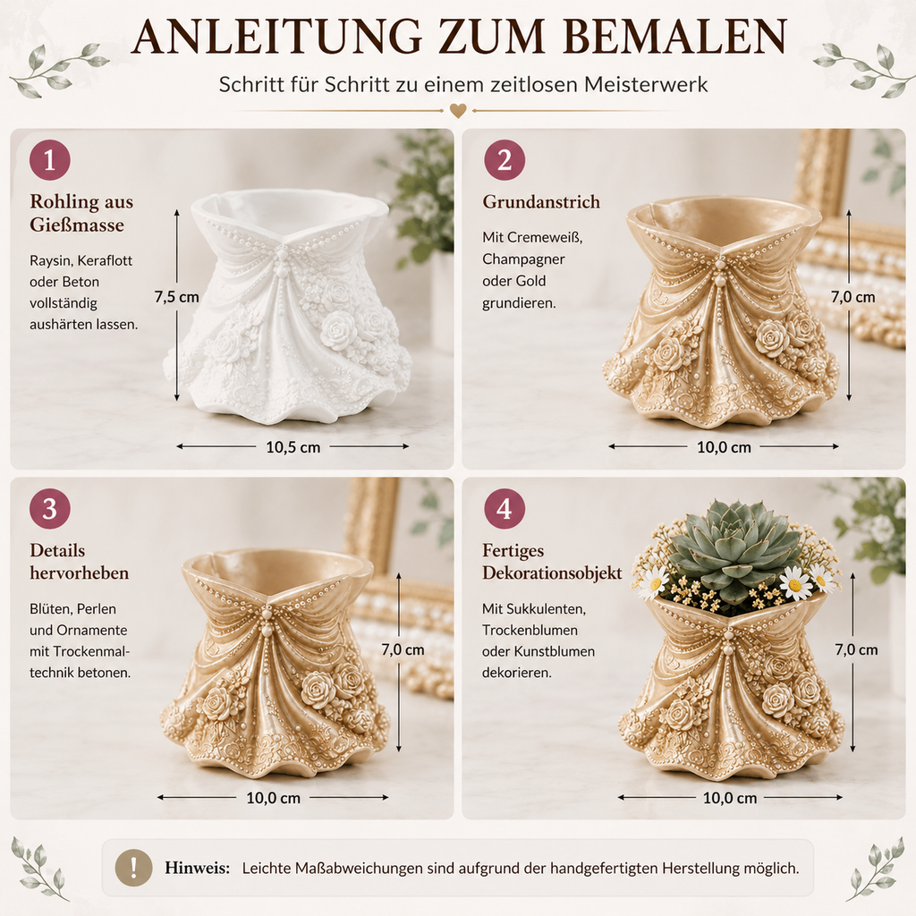 3D Brautkleid Silikonform | Gießform für Raysin & Beton