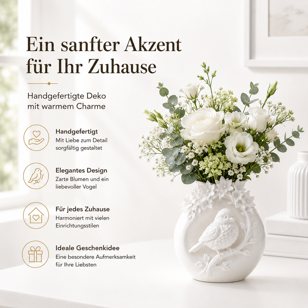Silikonform Maggie Vogelvase – Gießform für Keraflott, Raysin, Gips & Beton | DIY Dekoform