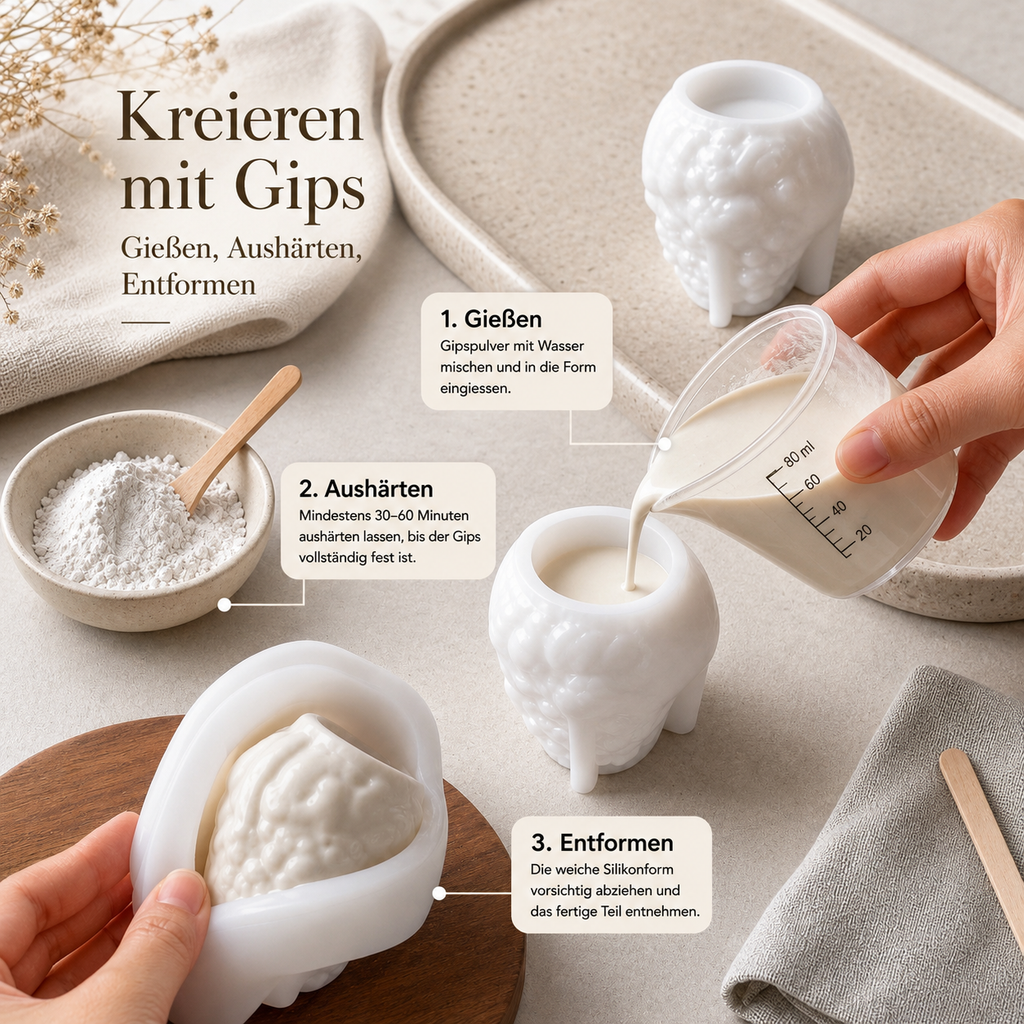 Silikonform Maggie Vogelvase – Gießform für Keraflott, Raysin, Gips & Beton | DIY Dekoform