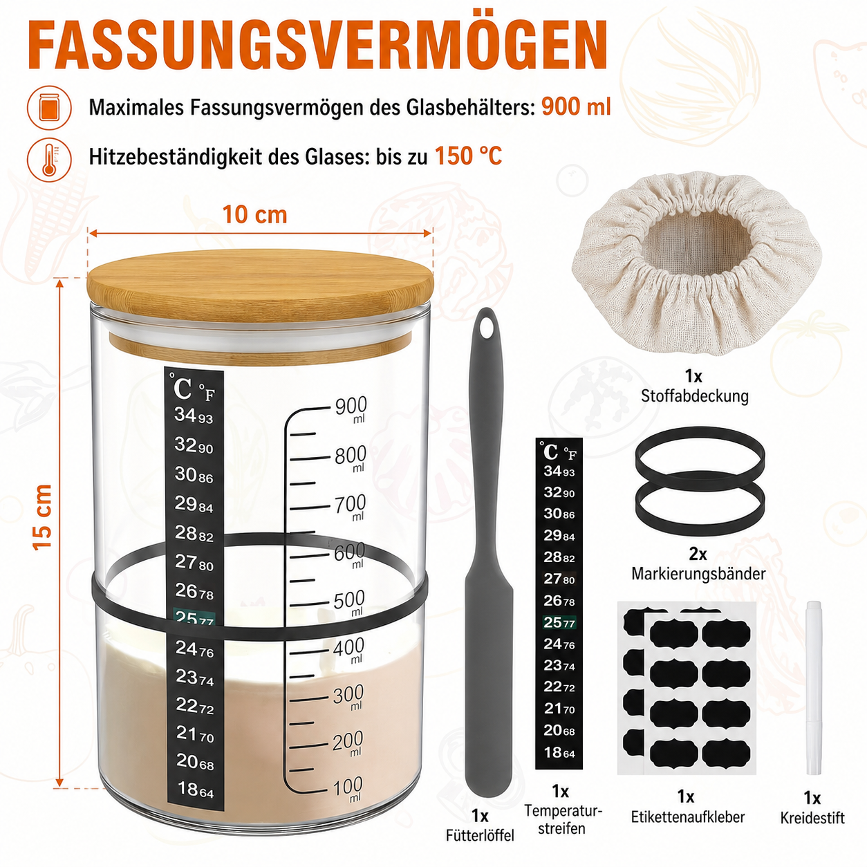 Sauerteig Starter Set mit Thermometer & Zubehör | Sauerteig ansetzen