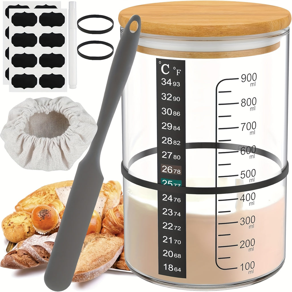 Sauerteig Starter Set mit Thermometer & Zubehör | Sauerteig ansetzen