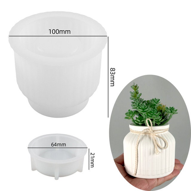 Gießform, Runde Streifen Vase, Silikon Form, DIY, Herstellung Raysin, Epoxidharz, Wohnkultur