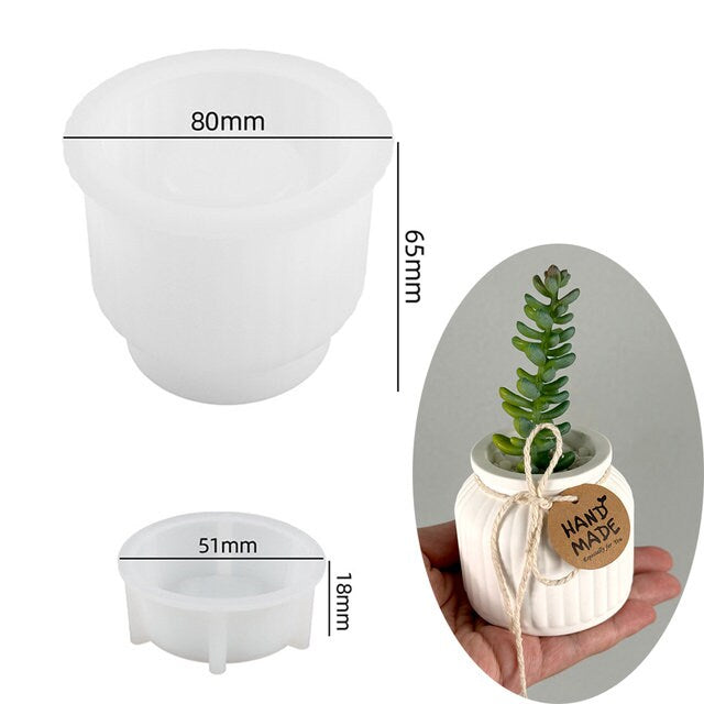 Gießform, Runde Streifen Vase, Silikon Form, DIY, Herstellung Raysin, Epoxidharz, Wohnkultur