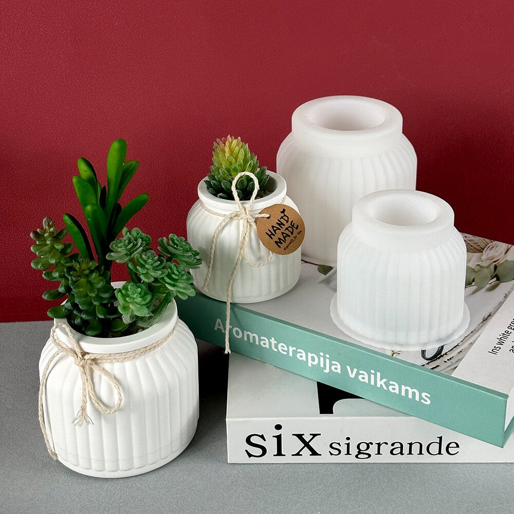 Gießform, Runde Streifen Vase, Silikon Form, DIY, Herstellung Raysin, Epoxidharz, Wohnkultur