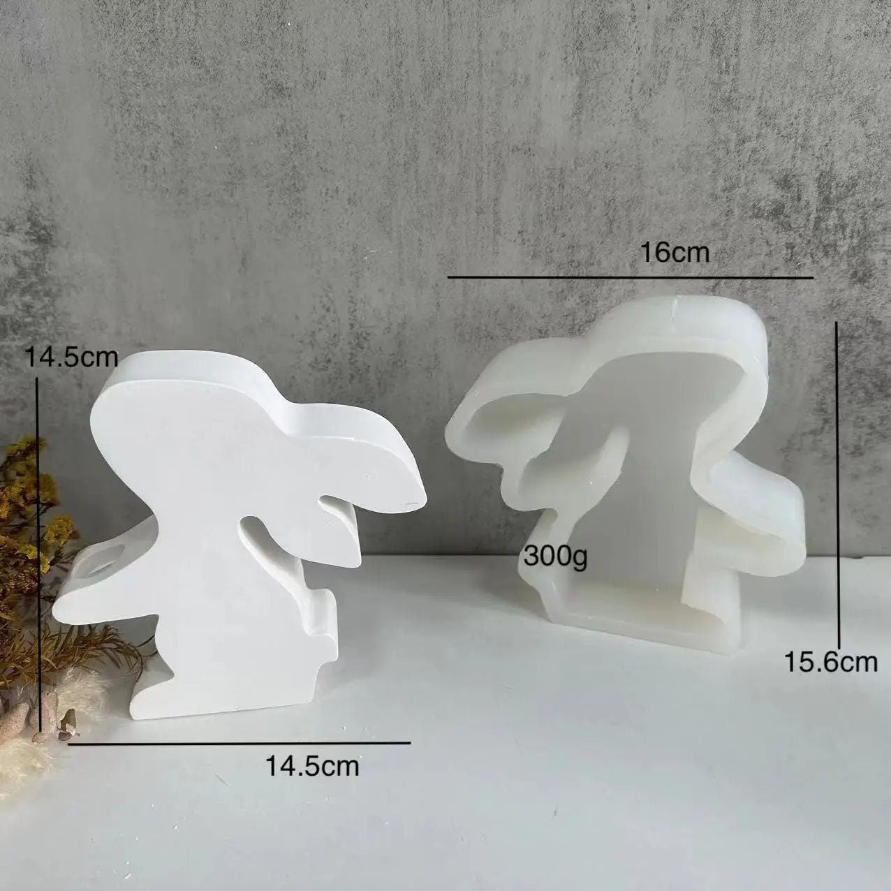 Gießform Hase mit Vase (Reagenzglas) – Silikonform für Raysin, Keraflott, Beton & Harz | Oster Deko | DIY Geschenk