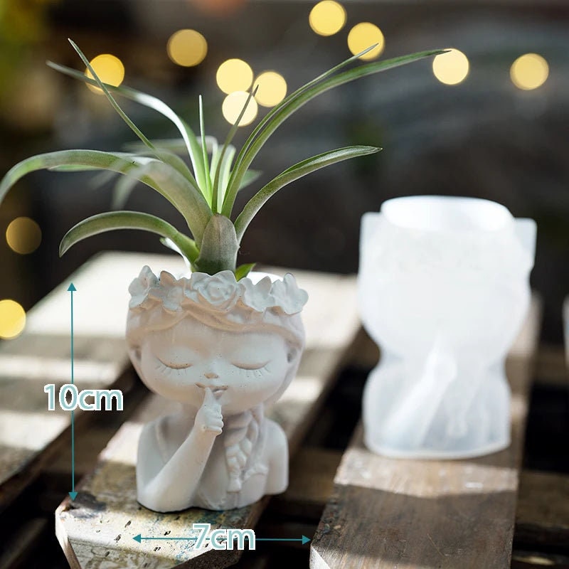 Gießform, Mädchen Design, Blumentopf, Keraflott, Herstellung, Raysin, Epoxidharz, Wohnkultur