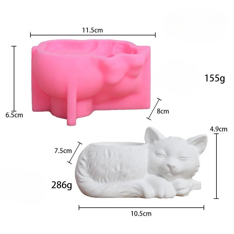 Gießform, Cat Plant, Blumentopf, Katze, Keraflott, Herstellung, Raysin, Epoxidharz, Wohnkultur