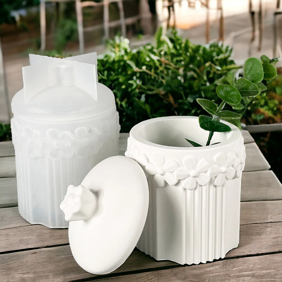 Silikon Gießform, Dose, Blumen, Blumentopf, Silikonform, Raysin, Keraflott