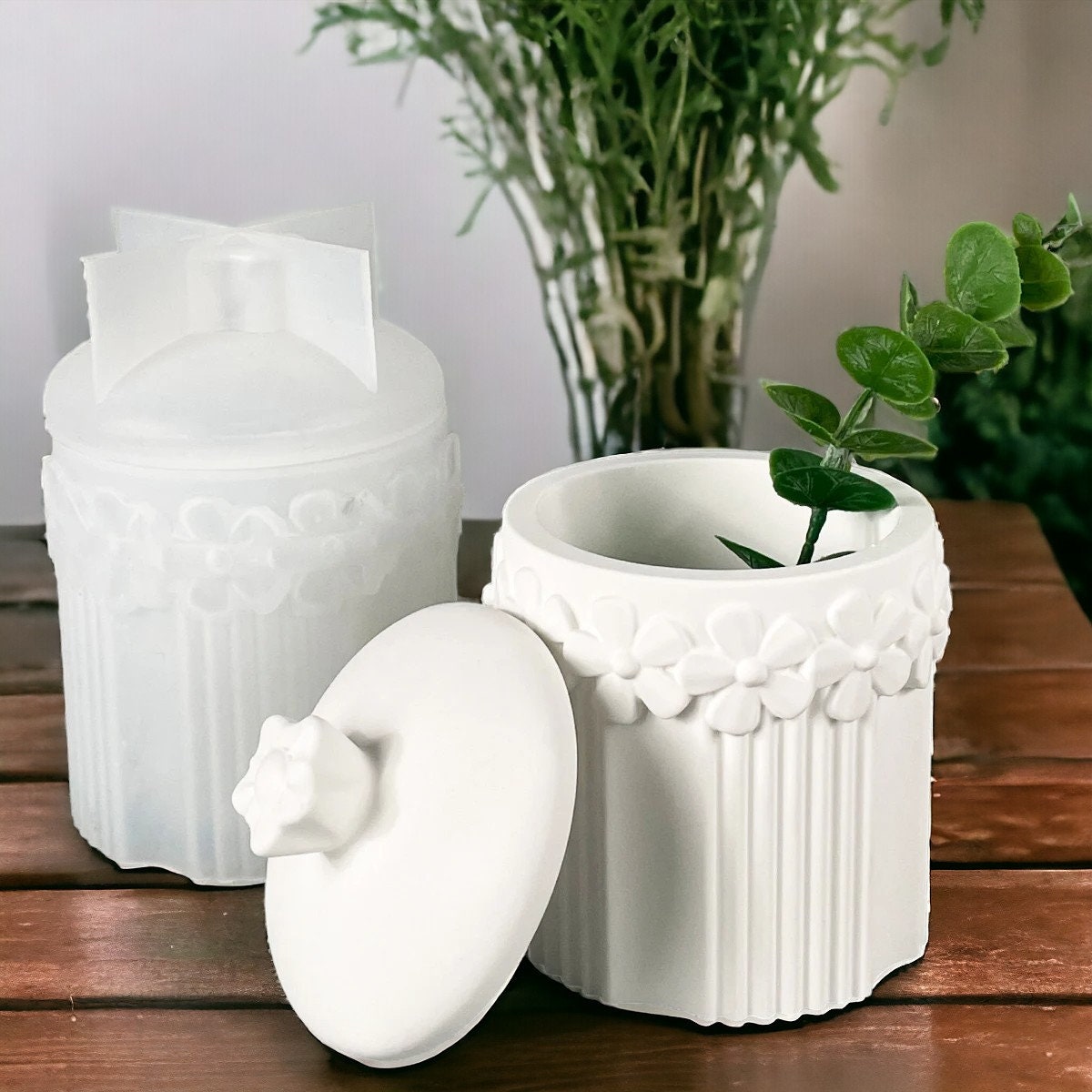 Silikon Gießform, Dose, Blumen, Blumentopf, Silikonform, Raysin, Keraflott