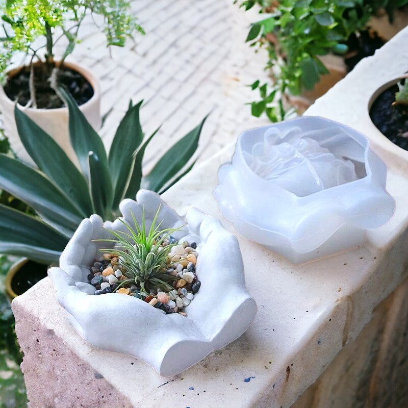 Gießform, Silikon Form, Hände, Pflanzgefäß, Blumentopf, Keraflott, Raysin