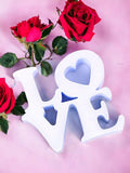 Gießform, Silikongießform, Love, Hochzeit, Muttertag, Dekoration, Silikonform,