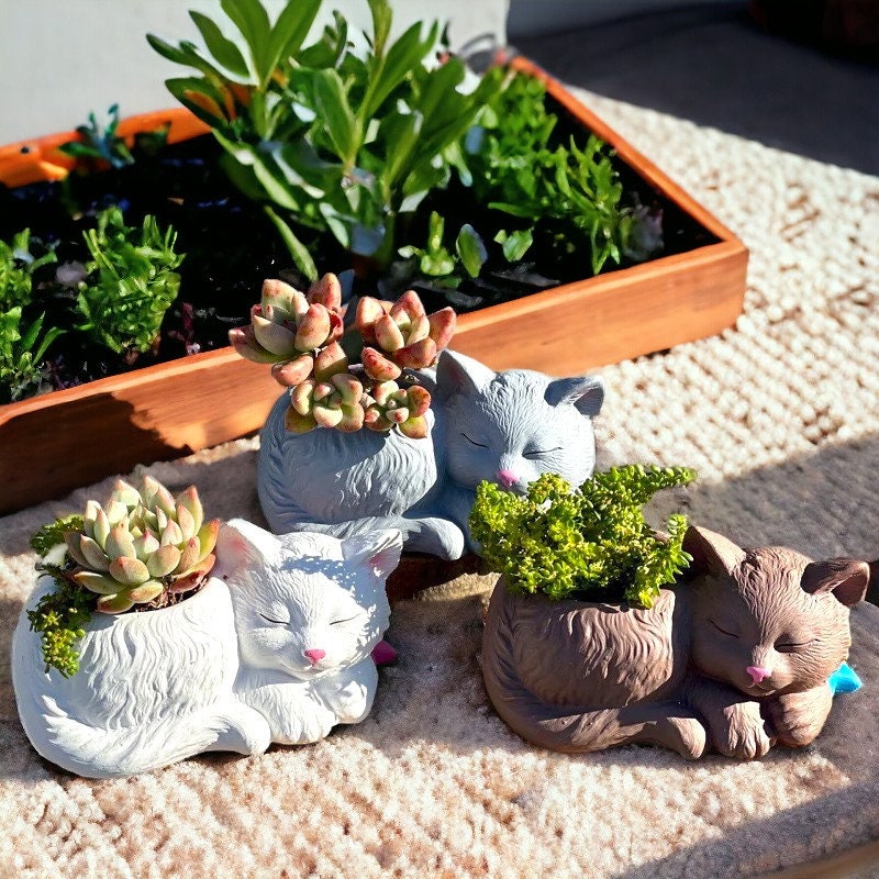 Gießform, Cat Plant, Blumentopf, Katze, Keraflott, Herstellung, Raysin, Epoxidharz, Wohnkultur