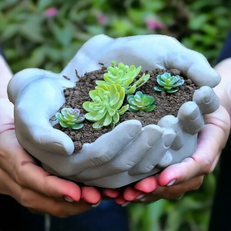 Gießform, Silikon Form, Hände, Pflanzgefäß, Blumentopf, Keraflott, Raysin