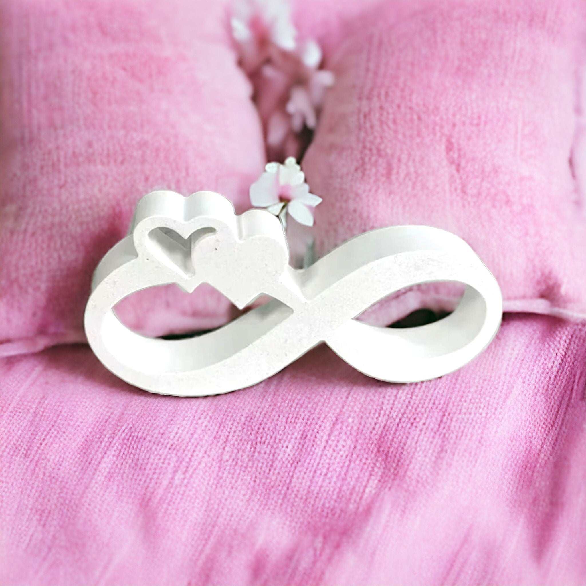 Gießform, Silikongießform, endless Love, 2 Herzen, Hochzeit, Muttertag, Dekoration, Silikonform,