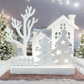 Weihnachtsbaum, Haus, Silikonform, Weihnacht Landschaft, Set 6 Formen, Kerzenständerformen, Einschieber, für Teelichthalteplatte