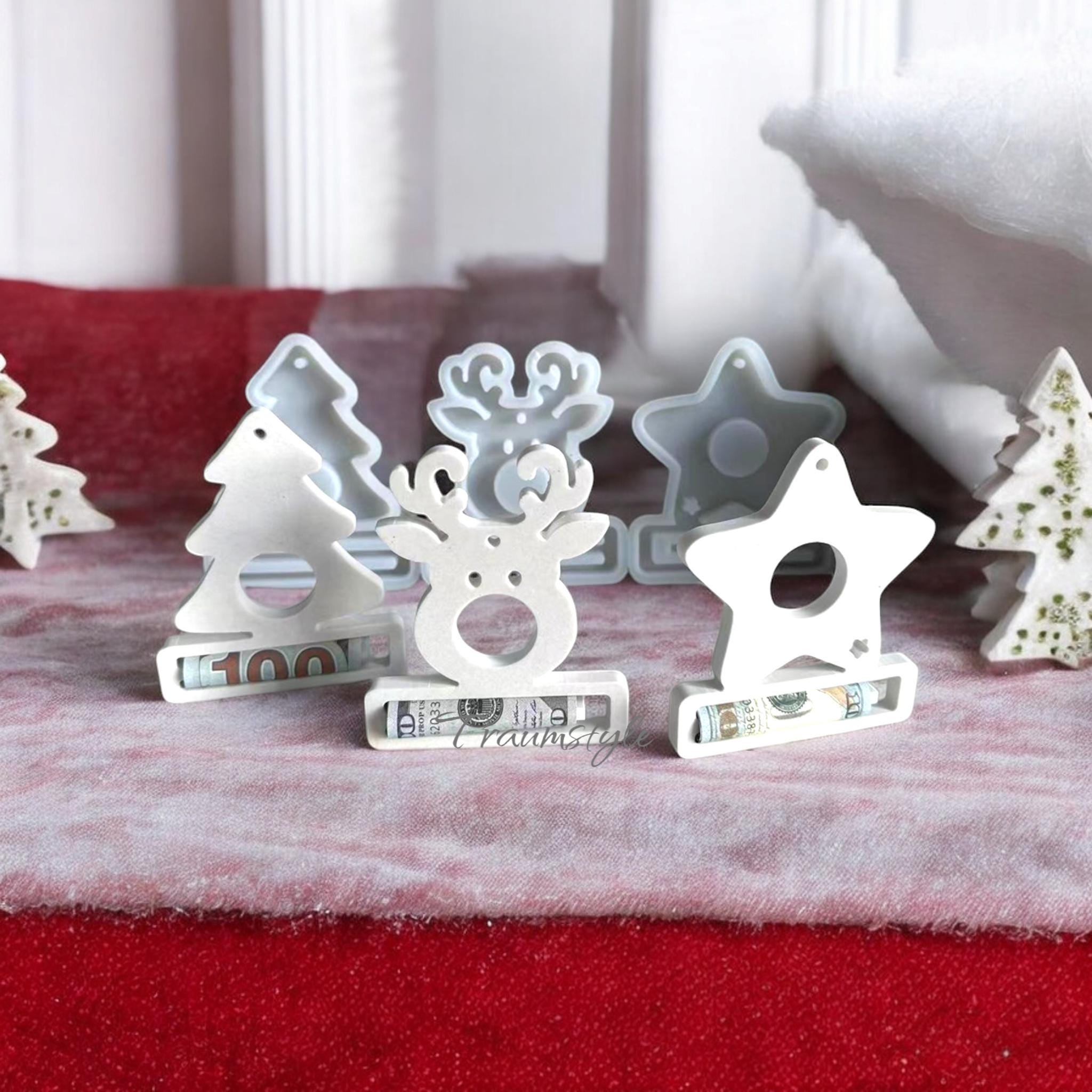 Gießform, Silikongießform, Geldgeschenk, Weihnachtsbaum Schmuck, Baumbehang