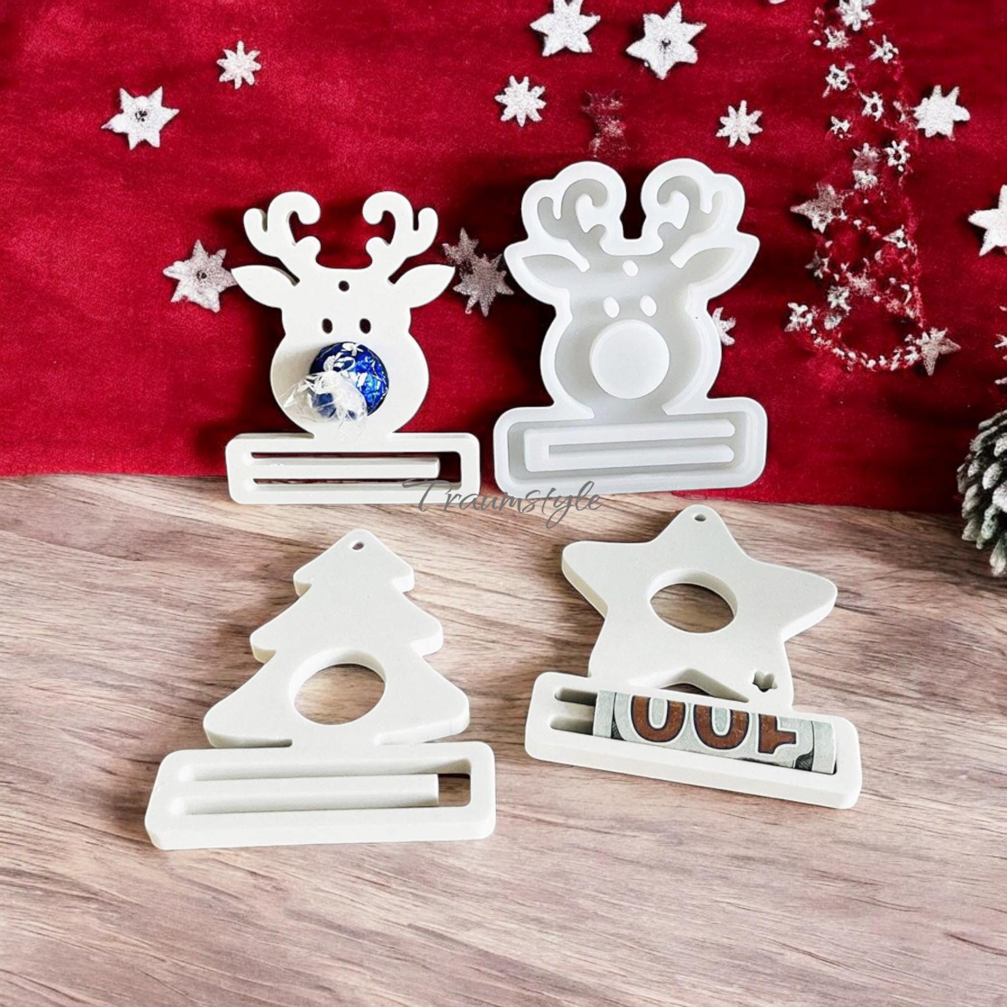 Gießform, Silikongießform, Geldgeschenk, Weihnachtsbaum Schmuck, Baumbehang