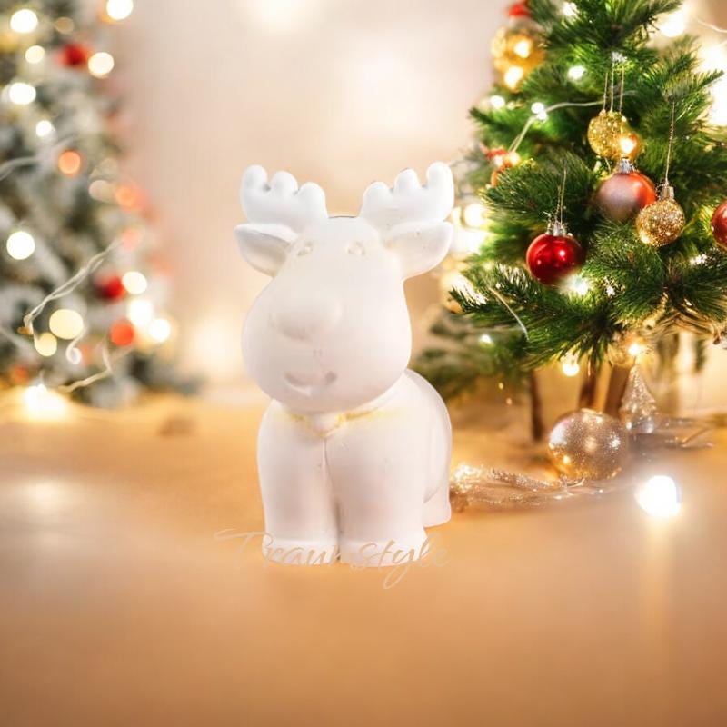 Weihnacht Elch 3 D, Weihnachten, Silikon Gießform, Silikonform, Raysin, Keraflott