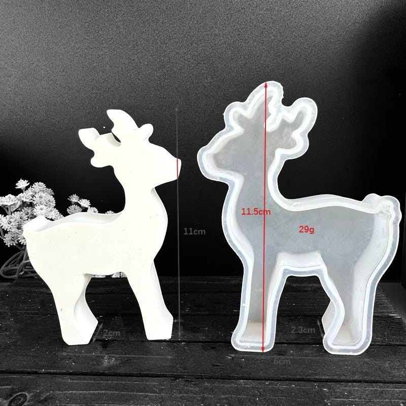 Silikonform, Gießform, Rehe, Romantisch, Gemütlich, Weihnachten
