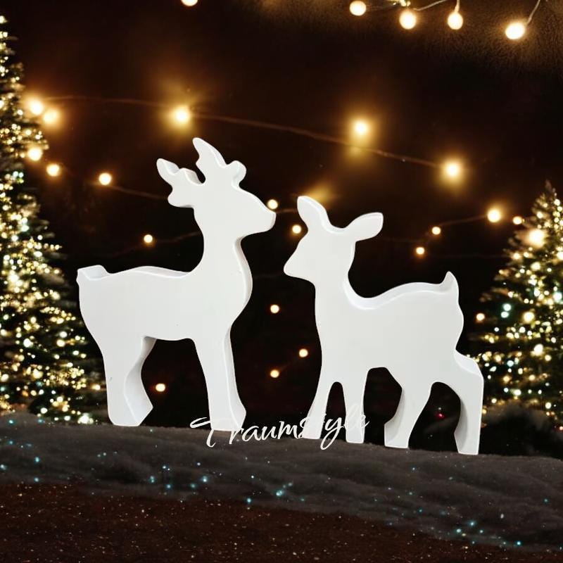 Silikonform, Gießform, Rehe, Romantisch, Gemütlich, Weihnachten