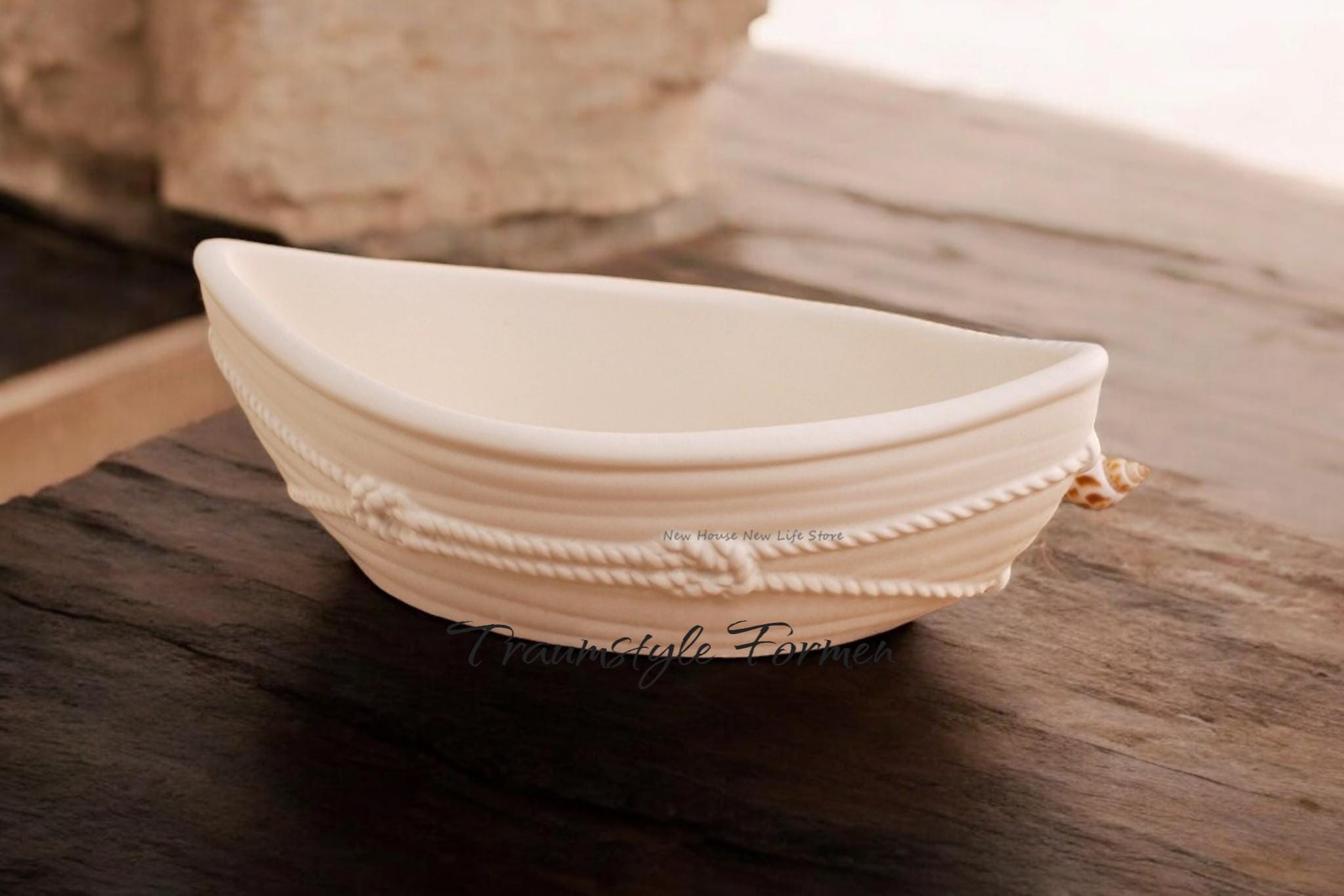 Gießform, Silikon Form, Fischerboot, Schale, Pflanzgefäß, Blumentopf, Keraflott, Raysin