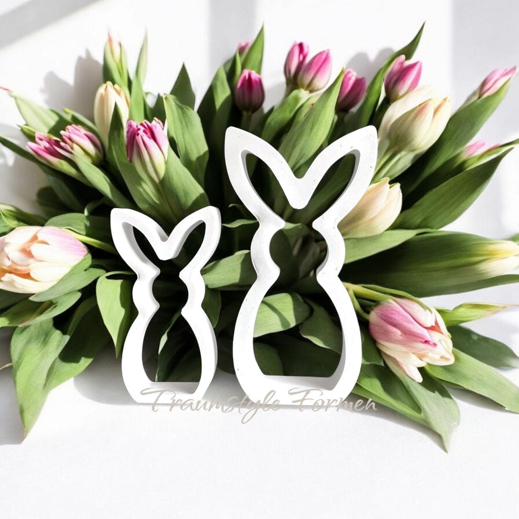 Gießform, Silikon Gießform, Hase, Osterhase, Osterleuchte, 2 Größen