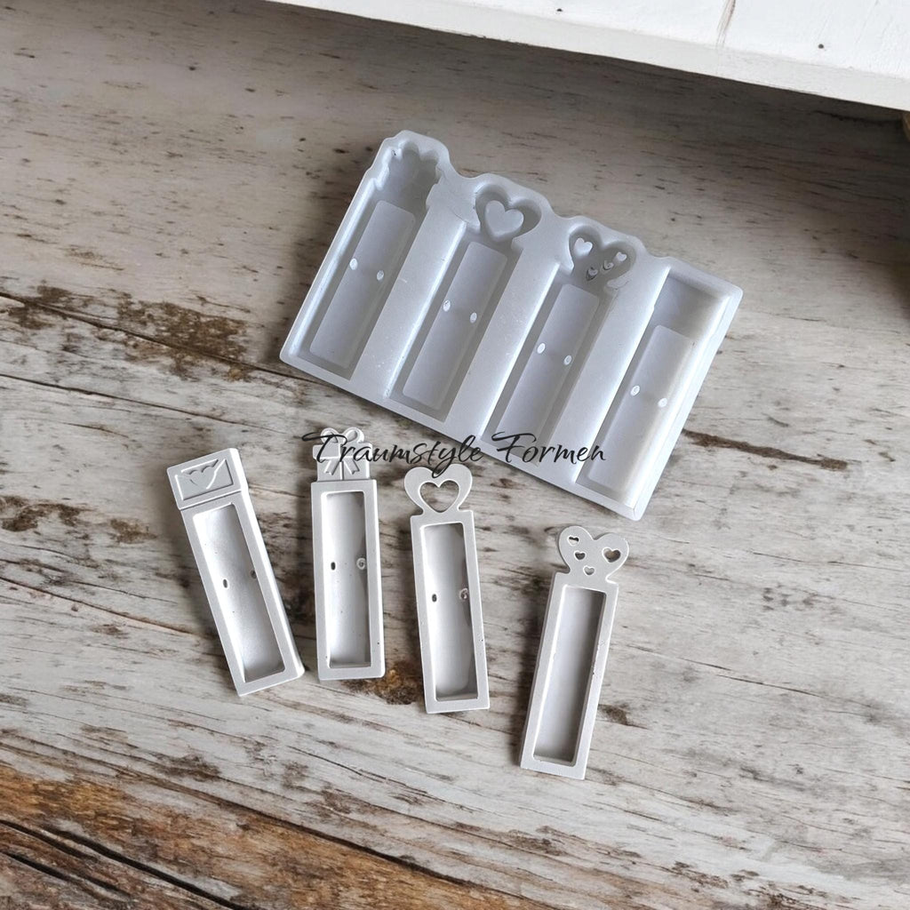 Silikonform, Silikongießform, Gießform, Giessform Silikon, 4 Schokoladehalter, Geldscheinverpackung, Geschenkverpackung