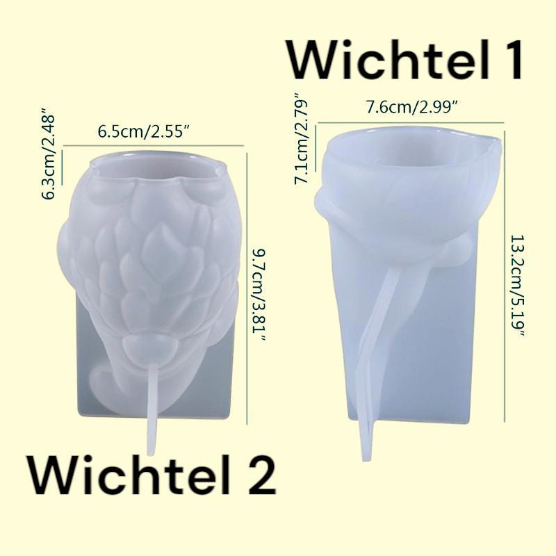Silikon Gießform Wichtel Zwerg | Gießform Weihnachten Raysin Keraflott | Silikonform Deko Figur | DIY Basteln, Geschenkidee
