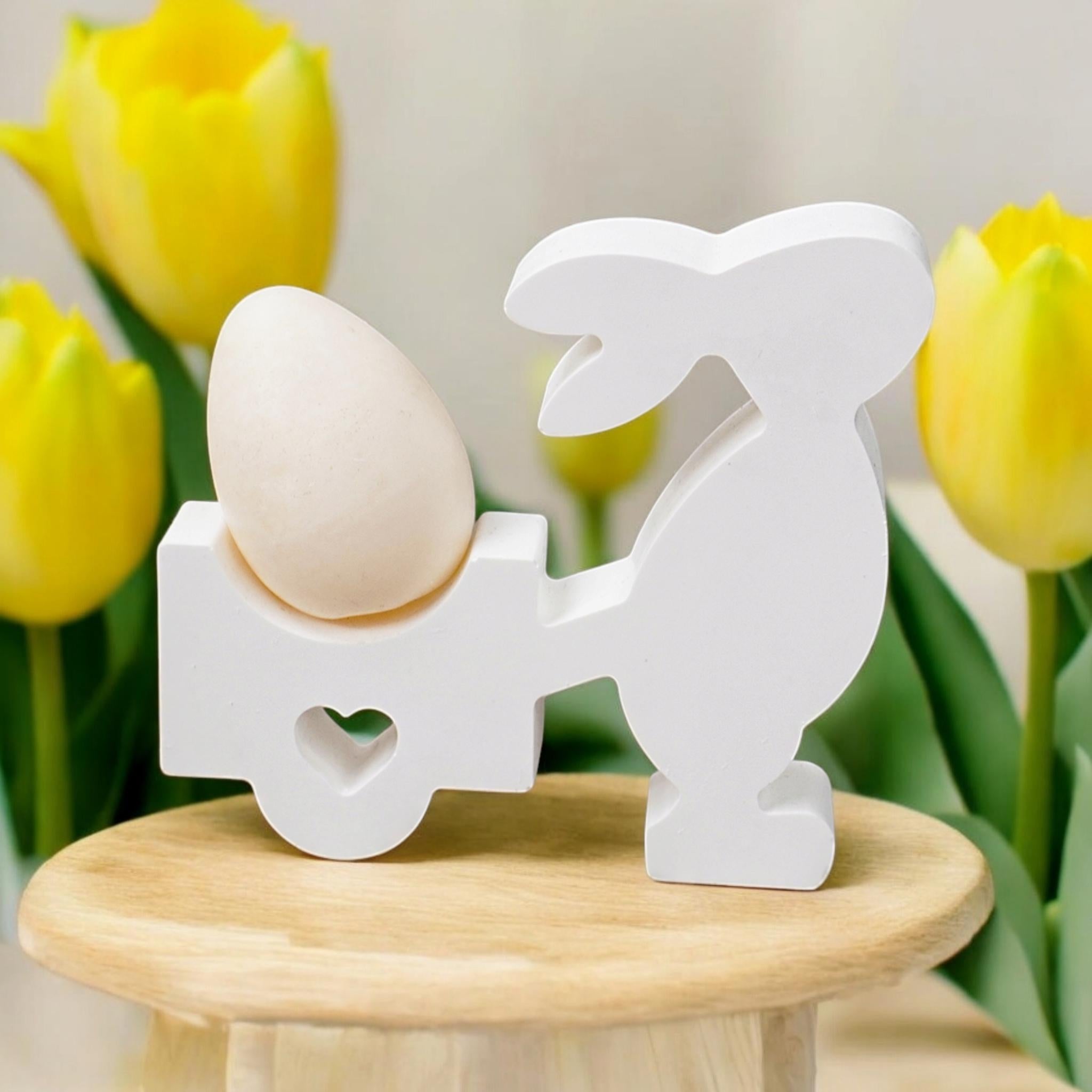 Silikongießform, Gießform, Giessform Silikon, Osterhase Eierhalter, Ü EIER, Frohe Ostern, Geschenkverpackung