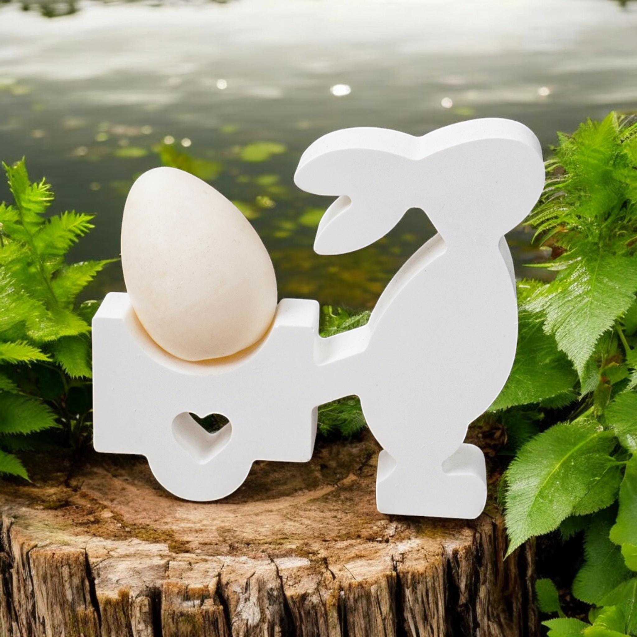 Silikongießform, Gießform, Giessform Silikon, Osterhase Eierhalter, Ü EIER, Frohe Ostern, Geschenkverpackung