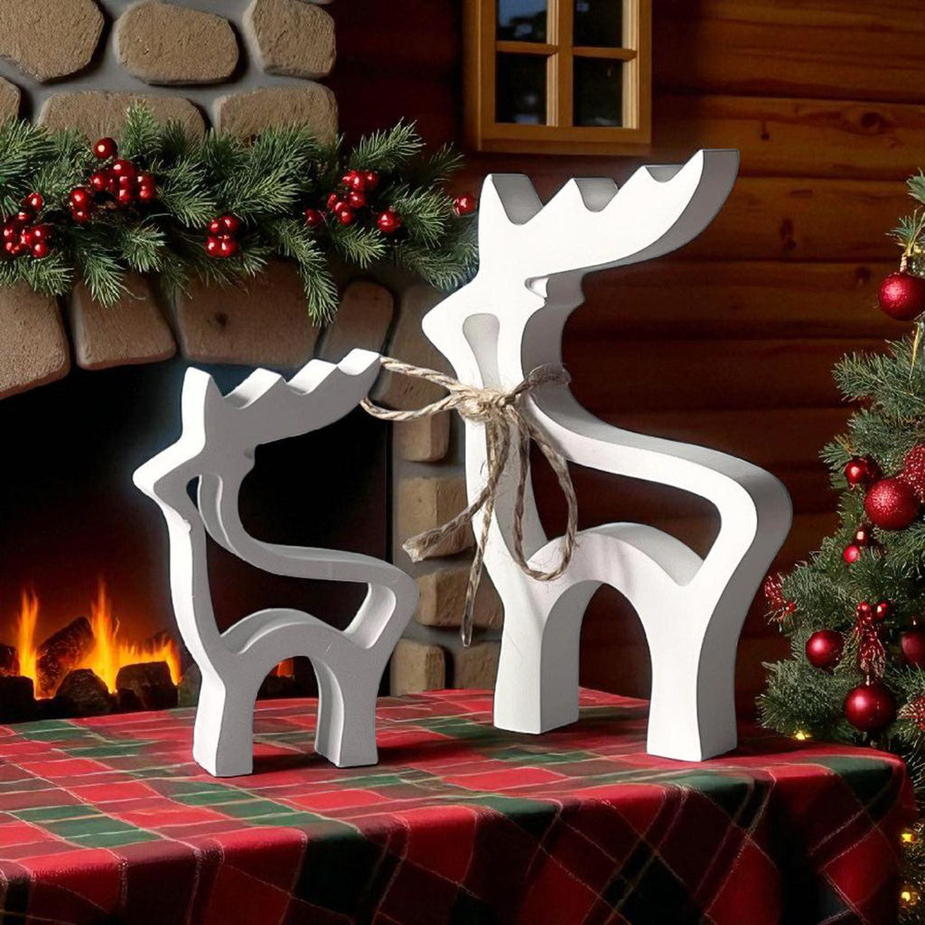 Silikonform, Gießform, kleiner und großer Elch, Romantisch, Gemütlich, Weihnachten