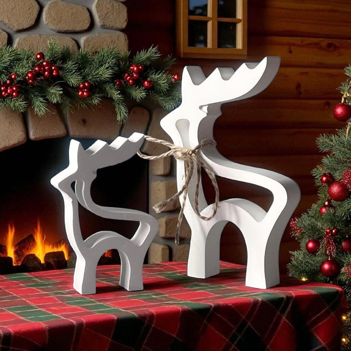 Silikonform, Gießform, kleiner und großer Elch, Romantisch, Gemütlich, Weihnachten