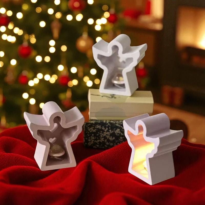 Engel 4 Stück eine Form, Licht, Weihnachten, Silikon Gießform, Silikonform, Giessform Silikon,für LED Ballonlichter, Raysin, Keraflott