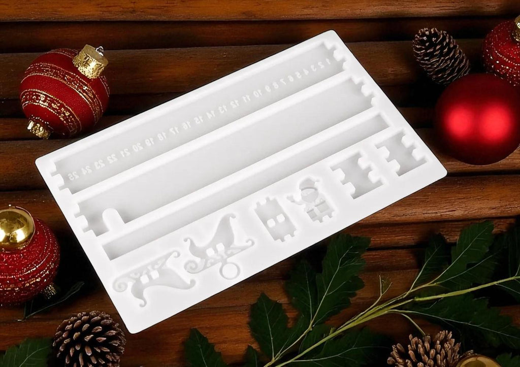 Silikonform, Gießform, Adventkalender, ewiger Kalender, Weihnachten