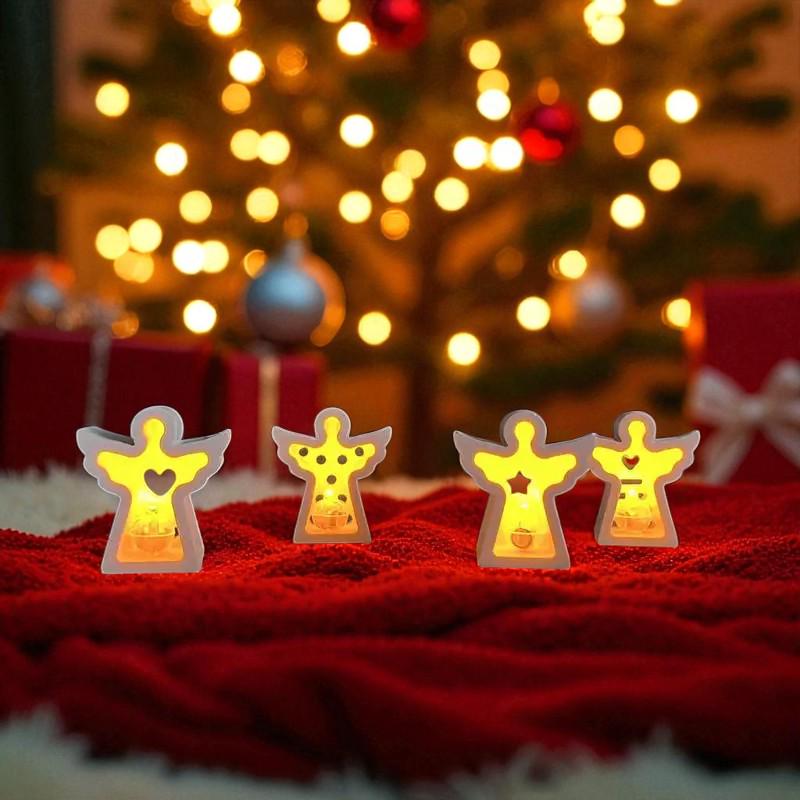 Engel 4 Stück eine Form, Licht, Weihnachten, Silikon Gießform, Silikonform, Giessform Silikon,für LED Ballonlichter, Raysin, Keraflott