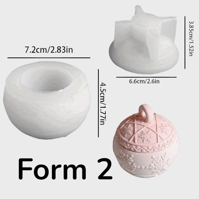 Silikon Gießform, Weihnachtsdose, Weihnachtskugel