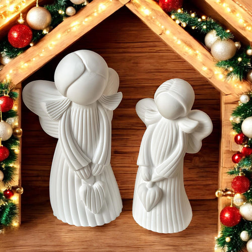 Engel Silikonform Weihnachten – 2 Engel-Formen für Gießharz, Beton, Raysin & Seife | DIY Engel Deko