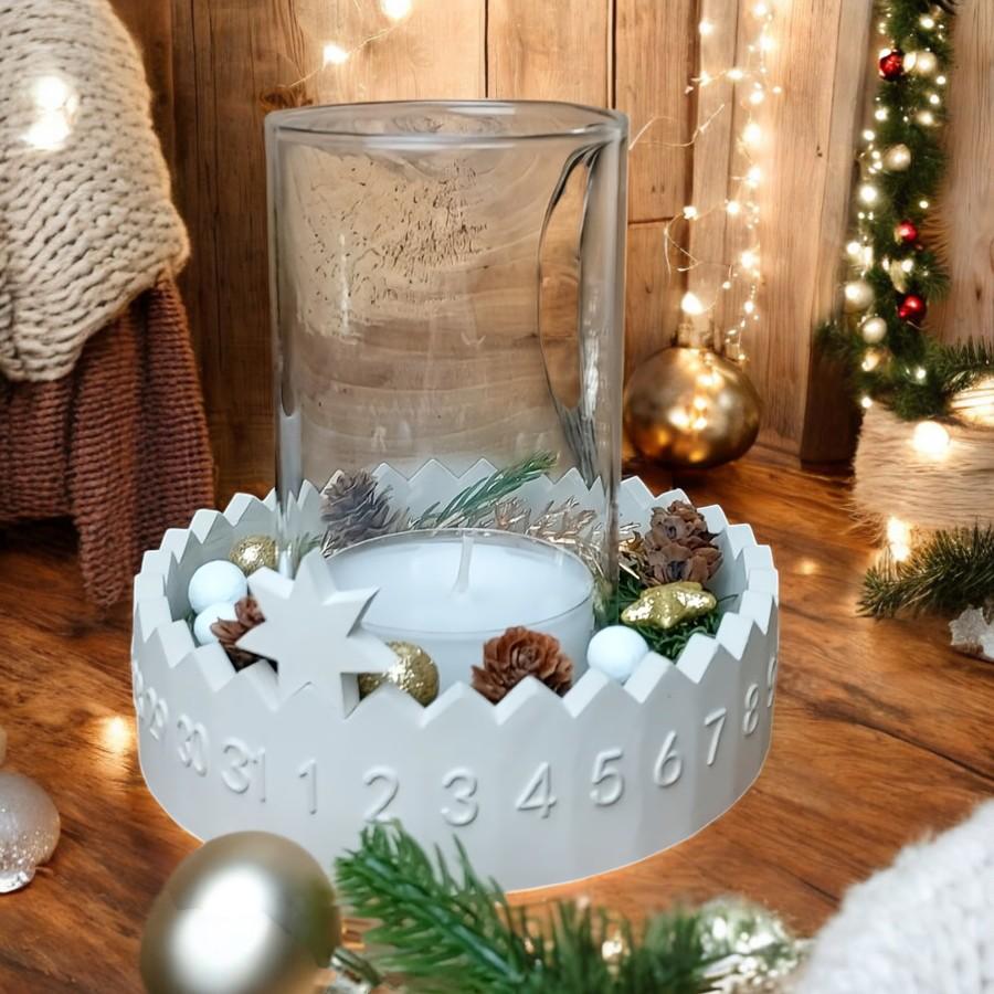 Silikonform, Gießform, Gemütlich, Adventkalender, Zahlen 1 -31, ewiger Kalender, Weihnachten,
