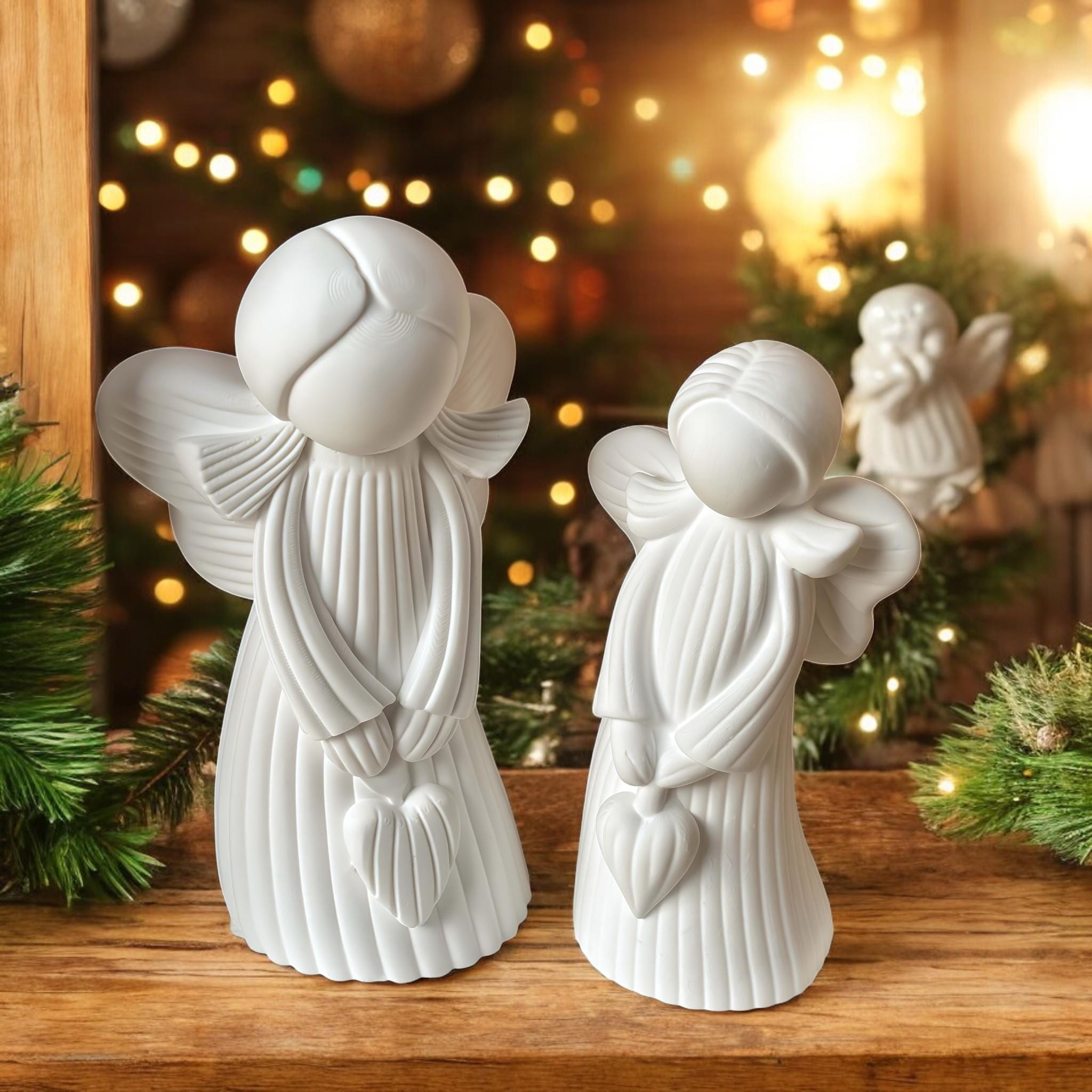 Engel Silikonform Weihnachten – 2 Engel-Formen für Gießharz, Beton, Raysin & Seife | DIY Engel Deko