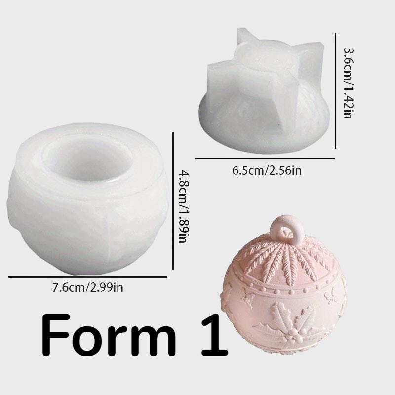 Silikon Gießform, Weihnachtsdose, Weihnachtskugel