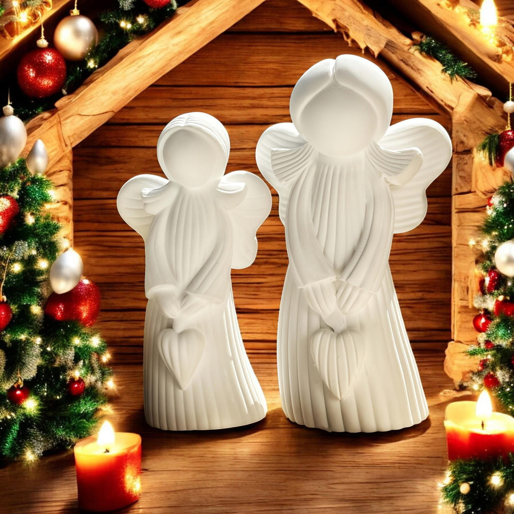Engel Silikonform Weihnachten – 2 Engel-Formen für Gießharz, Beton, Raysin & Seife | DIY Engel Deko