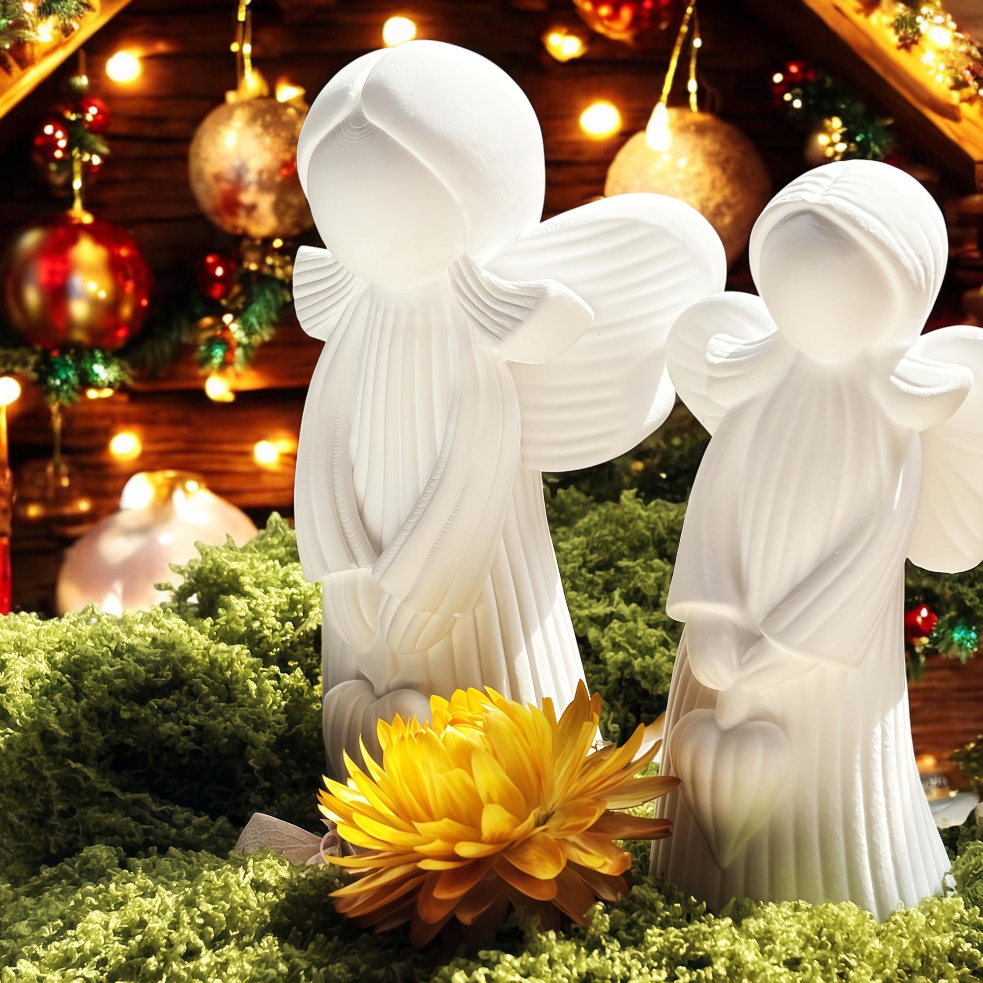 Engel Silikonform Weihnachten – 2 Engel-Formen für Gießharz, Beton, Raysin & Seife | DIY Engel Deko