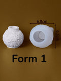 Silikon Gießform Kugel-Kerzenständer | Weihnachtskugel-Form | Für Raysin, Beton, Keraflott & Epoxidharz | Wiederverwendbar