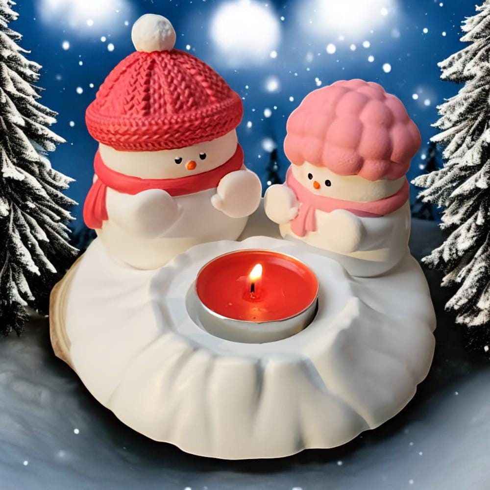 Silikon Gießform, Silikonform, Schneemann am Lagerfeuer, Raysin, Keraflott