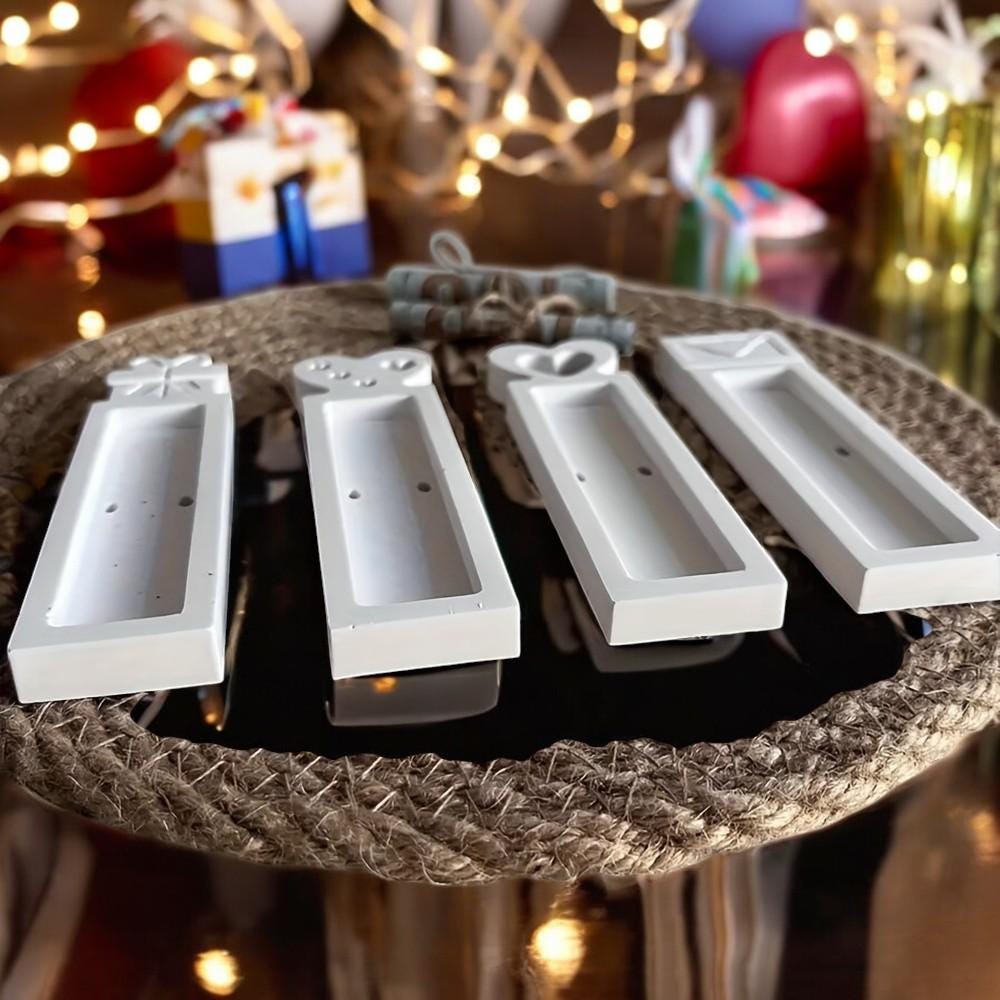Silikonform, Silikongießform, Gießform, Giessform Silikon, 4 Schokoladehalter, Geldscheinverpackung, Geschenkverpackung