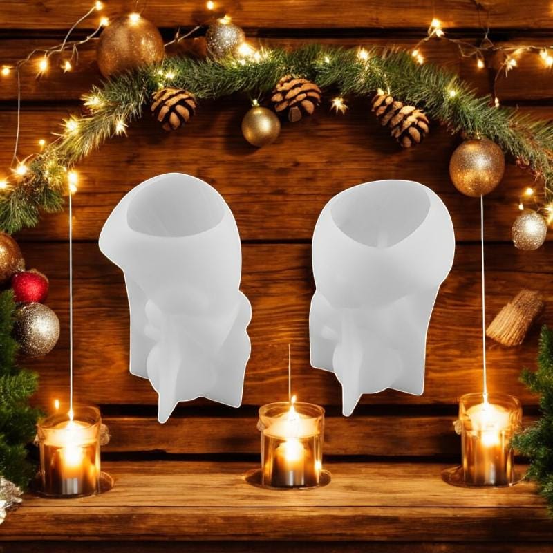 Silikonform Engel Weihnachten – 2 Gießformen (Herz + Stern) in 2 Größen | DIY Gießform | Weihnachtsdeko & Geschenkidee