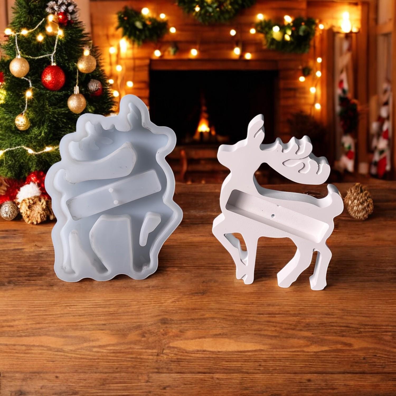 Silikonform, Silikongießform, Gießform, Giessform Silikon, Elch, Schokoladenhalter, Geschenkverpackung