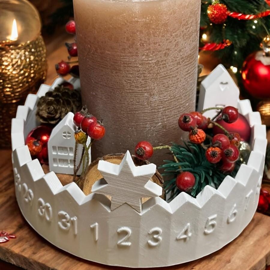 Silikonform, Gießform, Gemütlich, Adventkalender, Zahlen 1 -31, ewiger Kalender, Weihnachten,